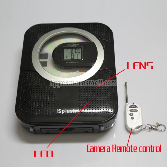 Shower Radio Camera 1280x720 Spy CD/Radio Hidden Waterproof Spy Camera 16GB 720P HD DVR (Motion Detection)