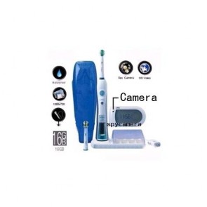 Intelligent 3D Electric Toothbrush Hidden Bathroom Spy Camera HD DVR 16GB 1280X720